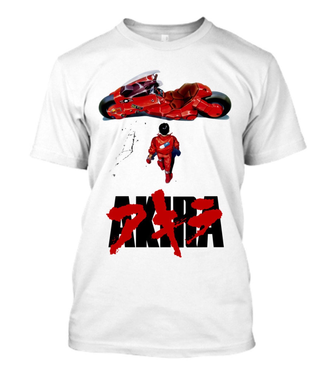 Akira Kaneda T-Shirt Japanese Retro Anime Novelty Akira Bike | Etsy