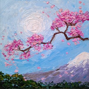 Sakura Painting Cherry Blossom Art Original Art Japan Painting | Etsy