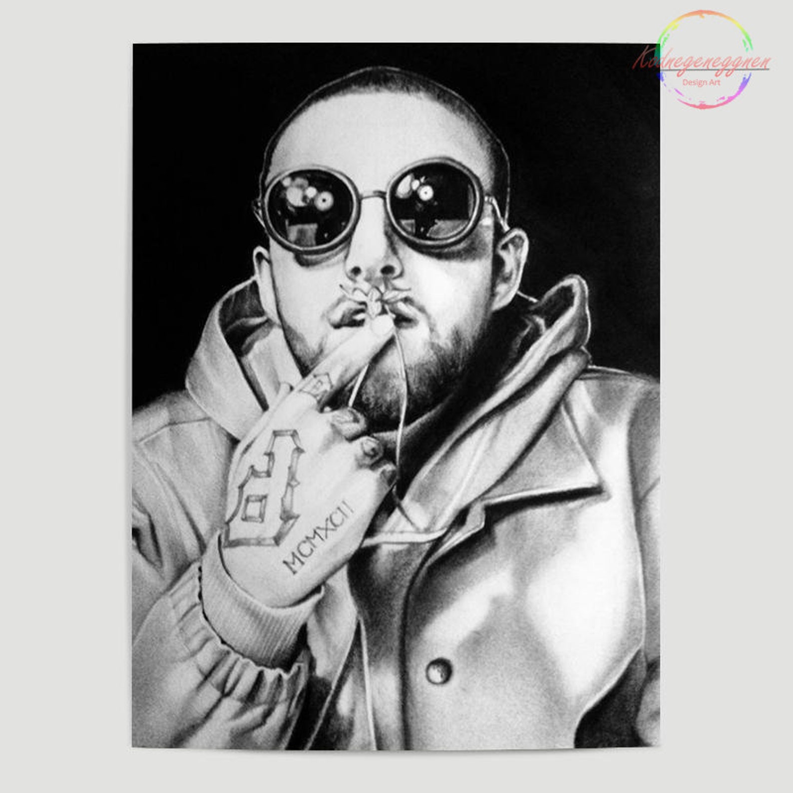 Mac Miller Poster Mac Miller Rapper Poster Mac Miller Print Etsy