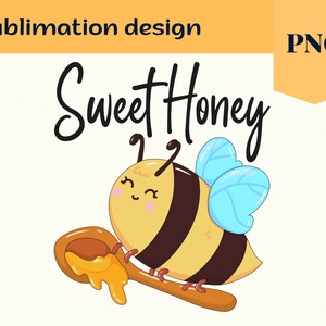 Cute kawaii bee png clipart, funny animals, lovely printable sublimation design, sweet honey planner invitation png scrapbooking clip art