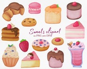 Pastry PNG Clipart | Sweet Treats Graphics Set | Hand-drawn Printable Dessert Illustration | Instant Download Commercial Use
