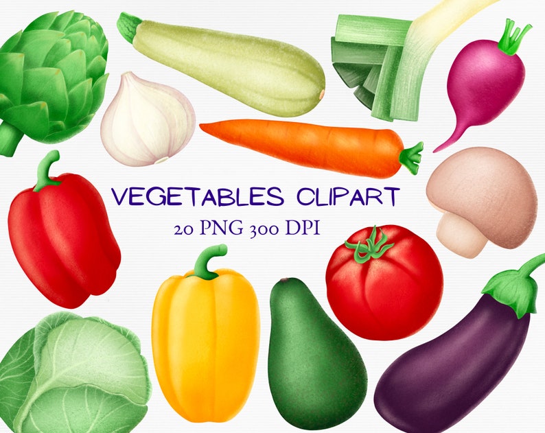 Garden Vegetables Farm Clipart Vegan Healthy Food PNG image 1