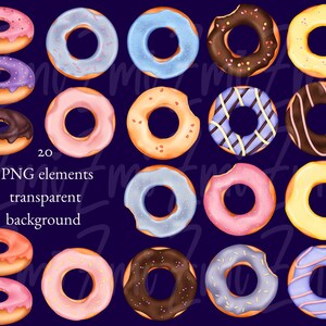 Donuts PNG, Donut Clipart, Printable Doughnuts, Food Art Chocolate ...
