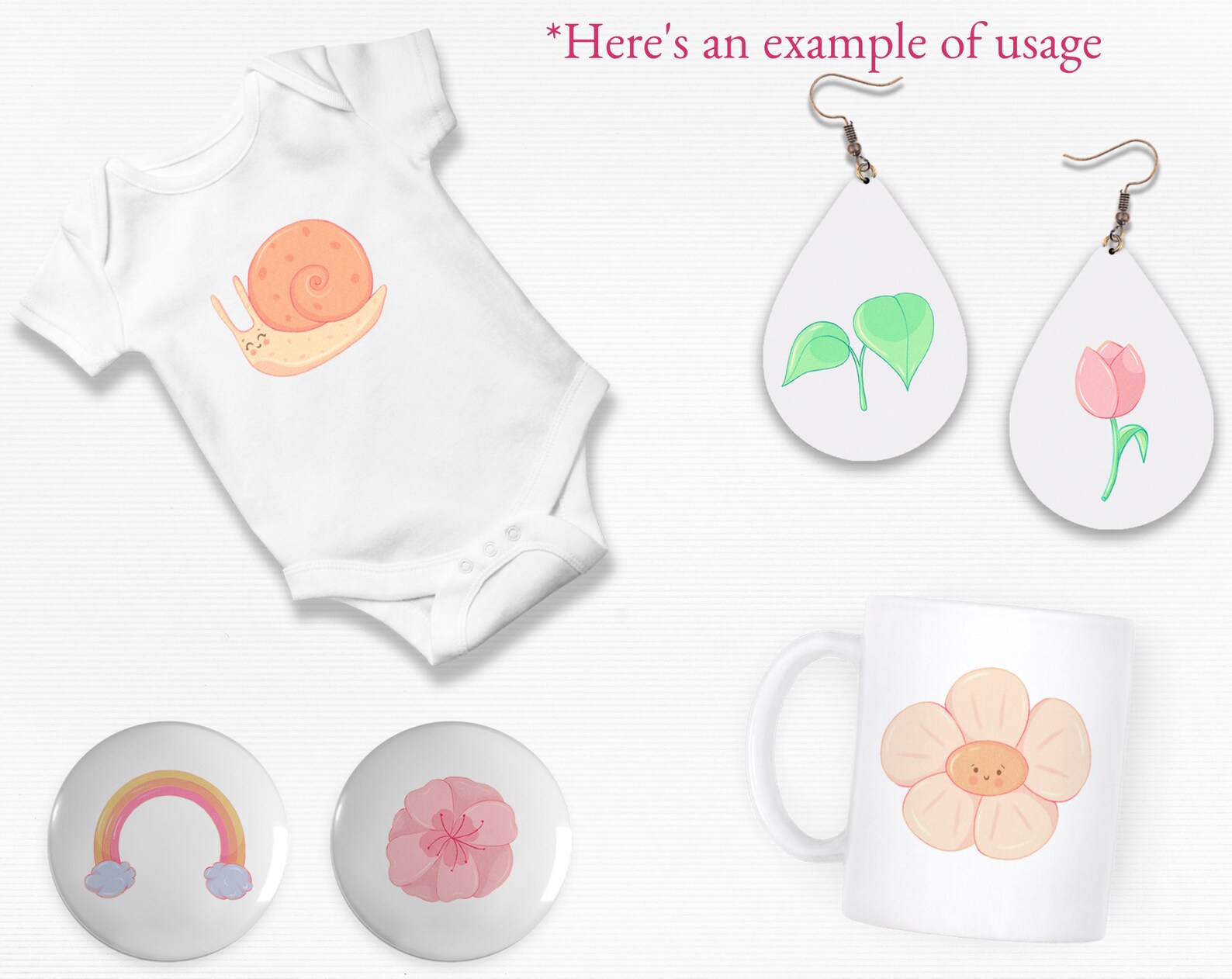 Hello Spring PNG, Garden Clipart, Cute Kawaii Characters, Sun, Rainbow ...