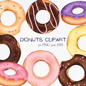 Donuts PNG, Donut Clipart, Printable Doughnuts, Food Art Chocolate ...