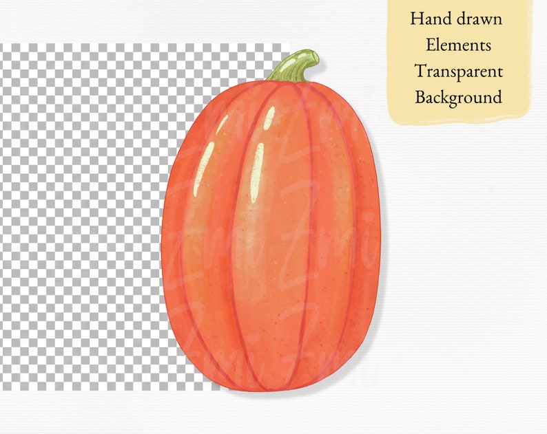 Pumpkin Clipart Printable Pumpkins PNG Fall Harvest - Etsy
