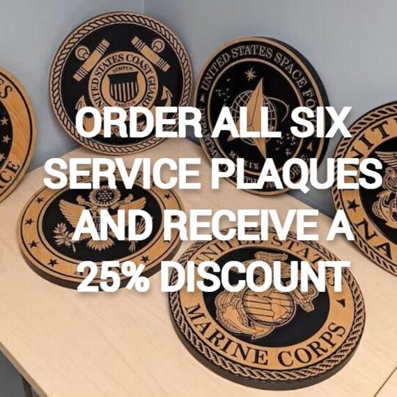 U.S. Air Force Emblem Wood Carved Plaque, Veteran Wall Art