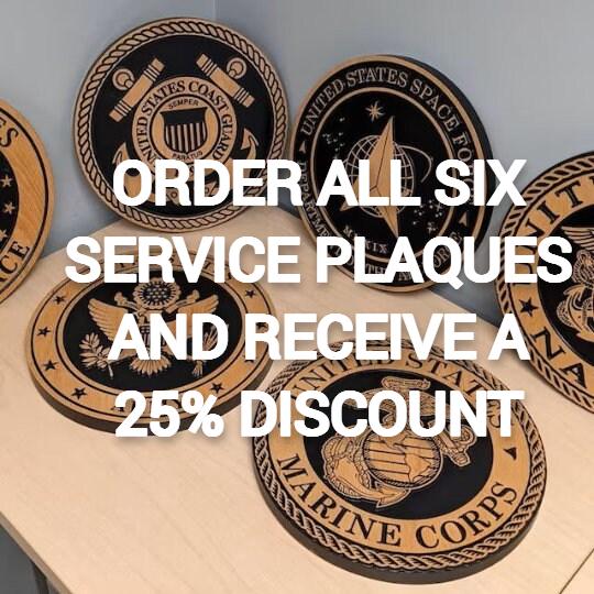 U.S. Air Force Emblem Wood Carved Plaque, Veteran Wall Art 