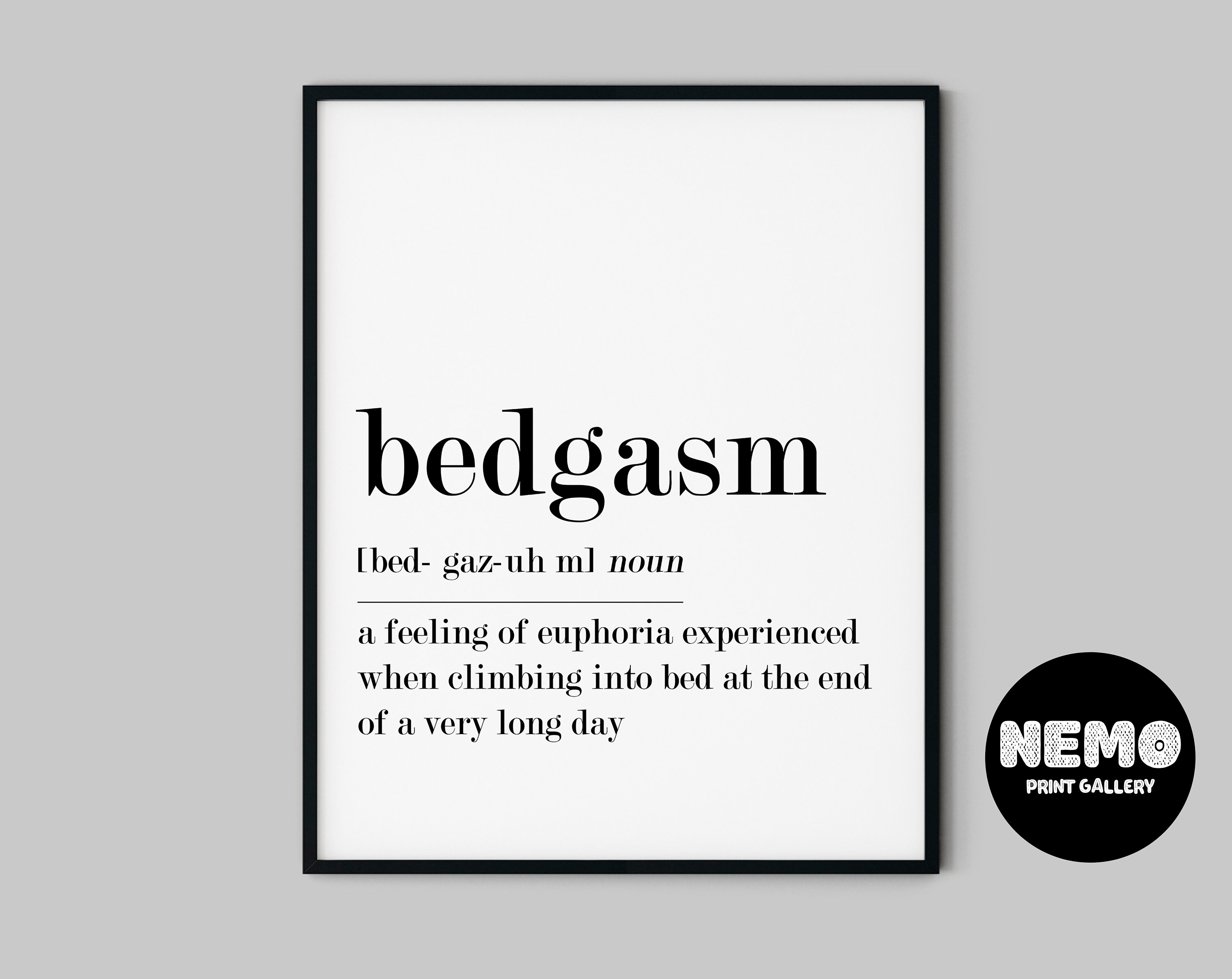 Bedroom Definition Prints Set of 3 Wall Prints Home Decor Etsy