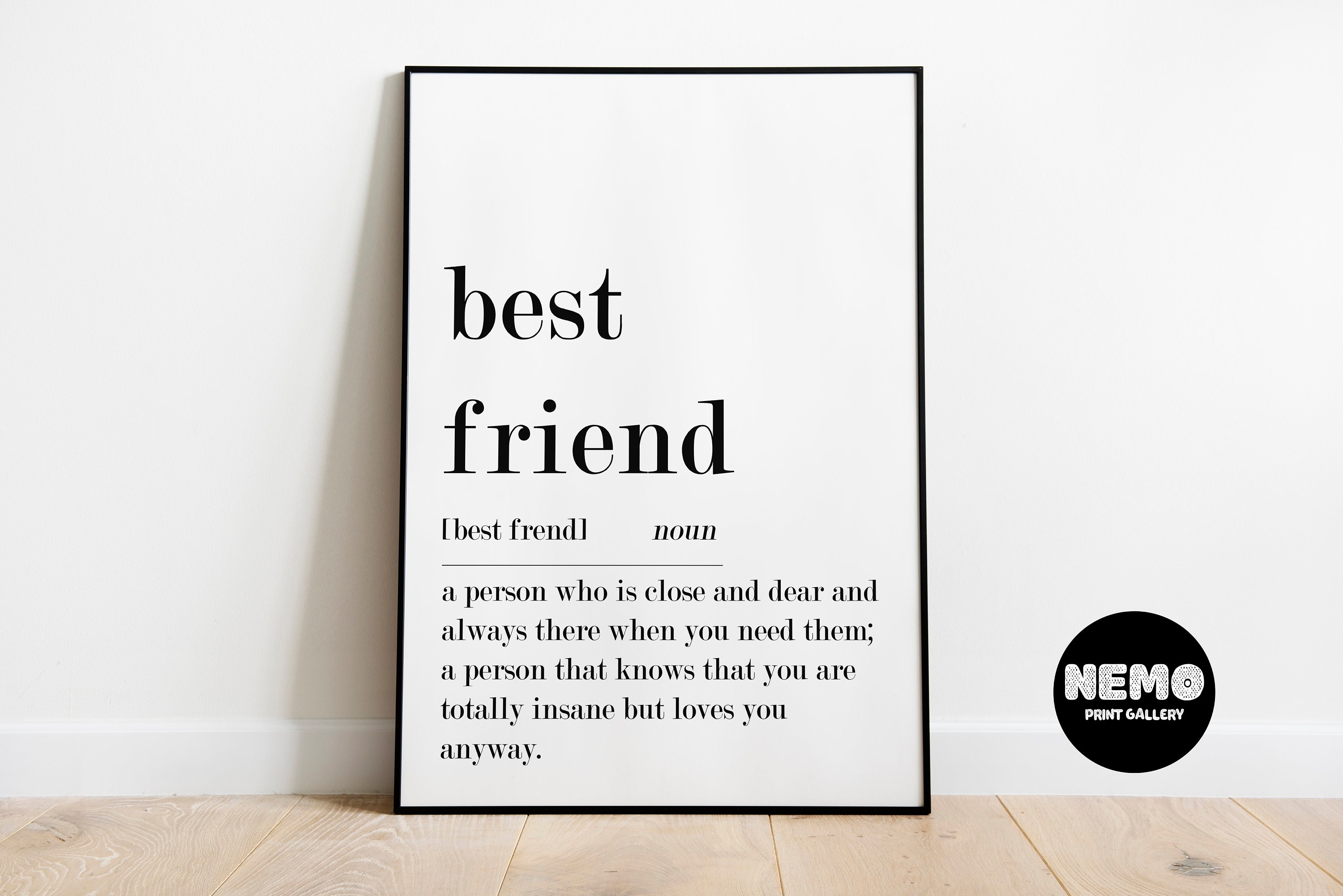 Best Friend Definition Print Gift For Best Friend Friend Etsy UK