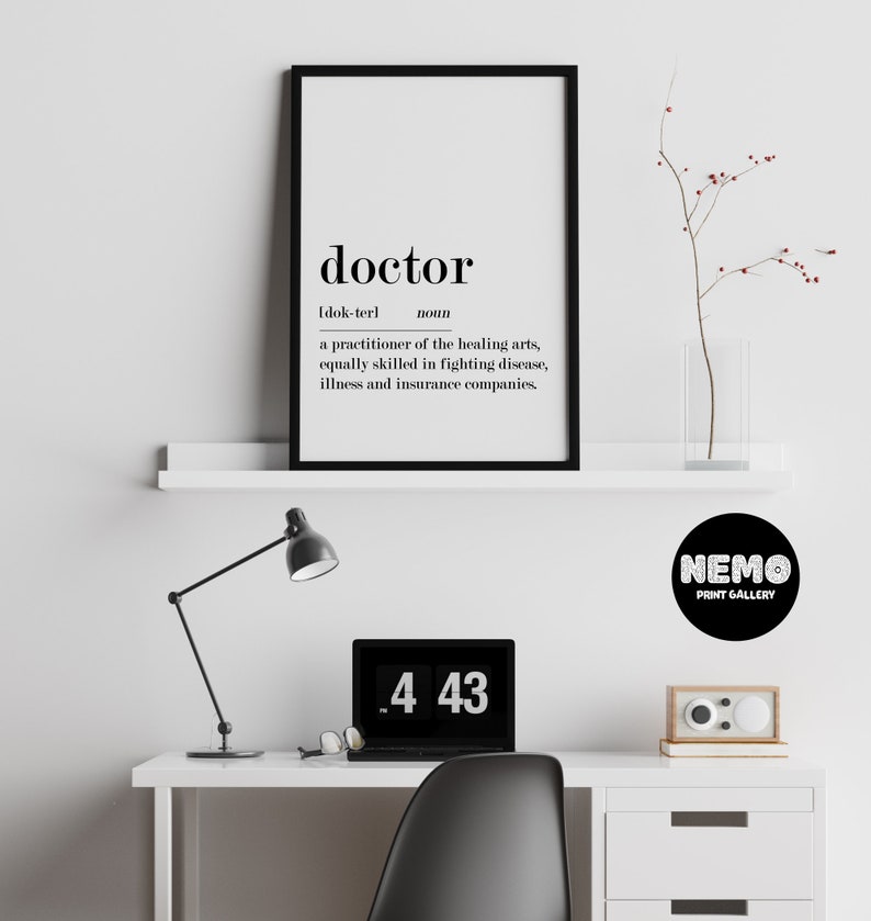 Doctor Definition Printable Doctor Print Definition Wall Etsy