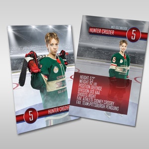 de Carte à collectionner | de Carte de sport de sport | Modèle de carte de hockey personnalisé | Modèle de carte de baseball pour Adobe Photoshop CC