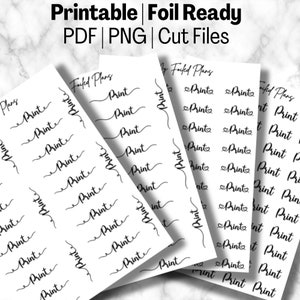 Print Script Stickers | Druckbar | Folienfertig