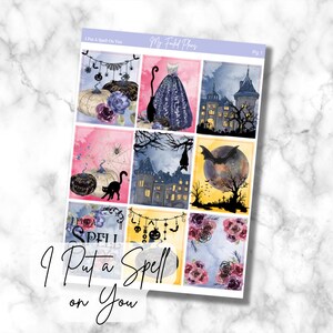 I Put a Spell on You | Gold Weekly Sticker Kit | Standard Vertical Planner Stickers
