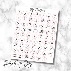 Date Dots | Foiled Planner Stickers