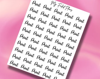 Print // Foiled Script Sticker