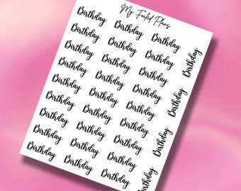 Geburtstag // Foiled Script Sticker