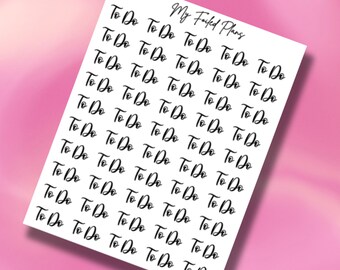 To Do // Foiled Script Sticker