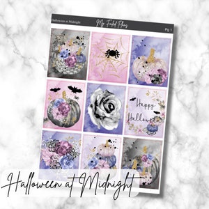 Halloween at Midnight | Holo Weekly Sticker Kit | Standard Vertical Planner Stickers