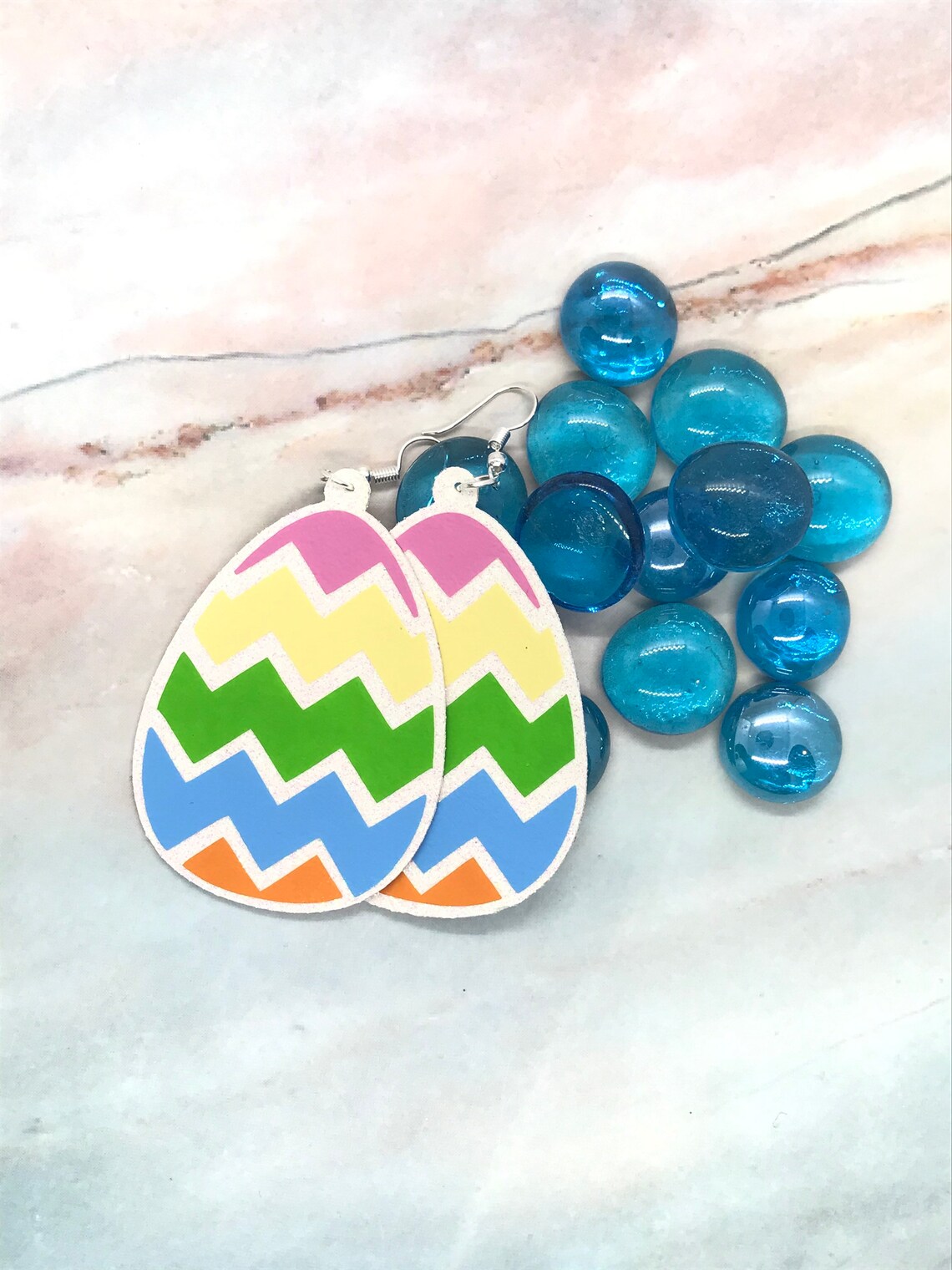 Glitter Easter Earrings Easter Egg Earrings Faux Leather Etsy