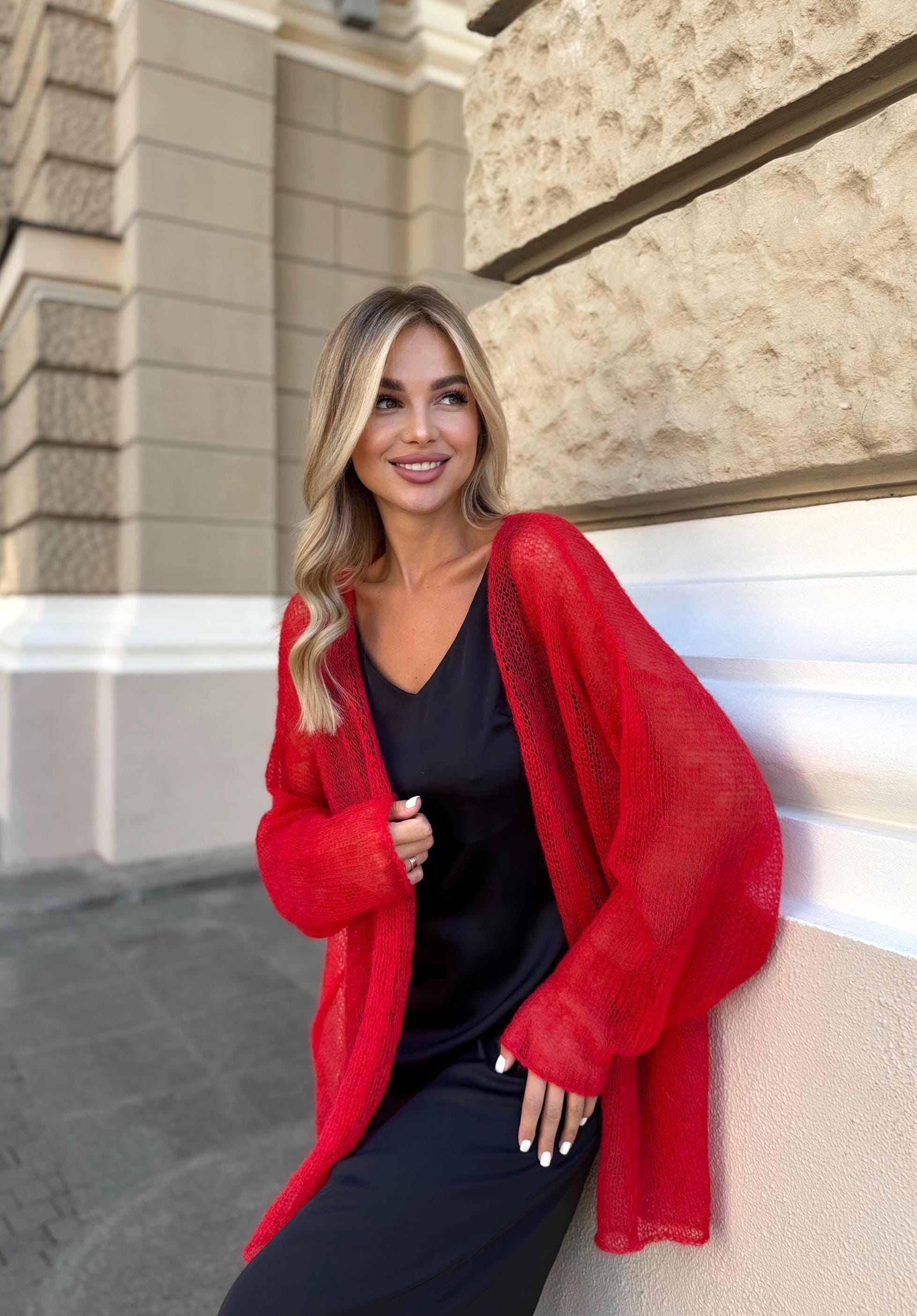 Cardigan rosso Italia