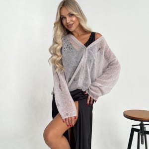 Lightweight Alpaca Knit Cardigan Urban Fall Spring Fashion DDP Shipping USA – Final Price