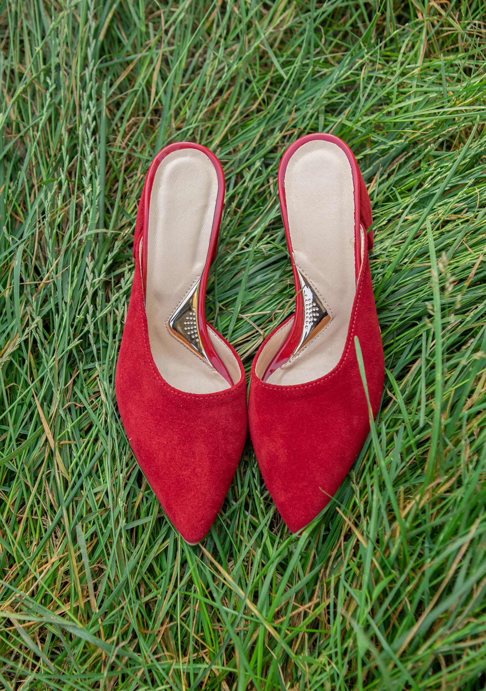 Suede mules Red fashion slides handmade Shoes for women Etsy