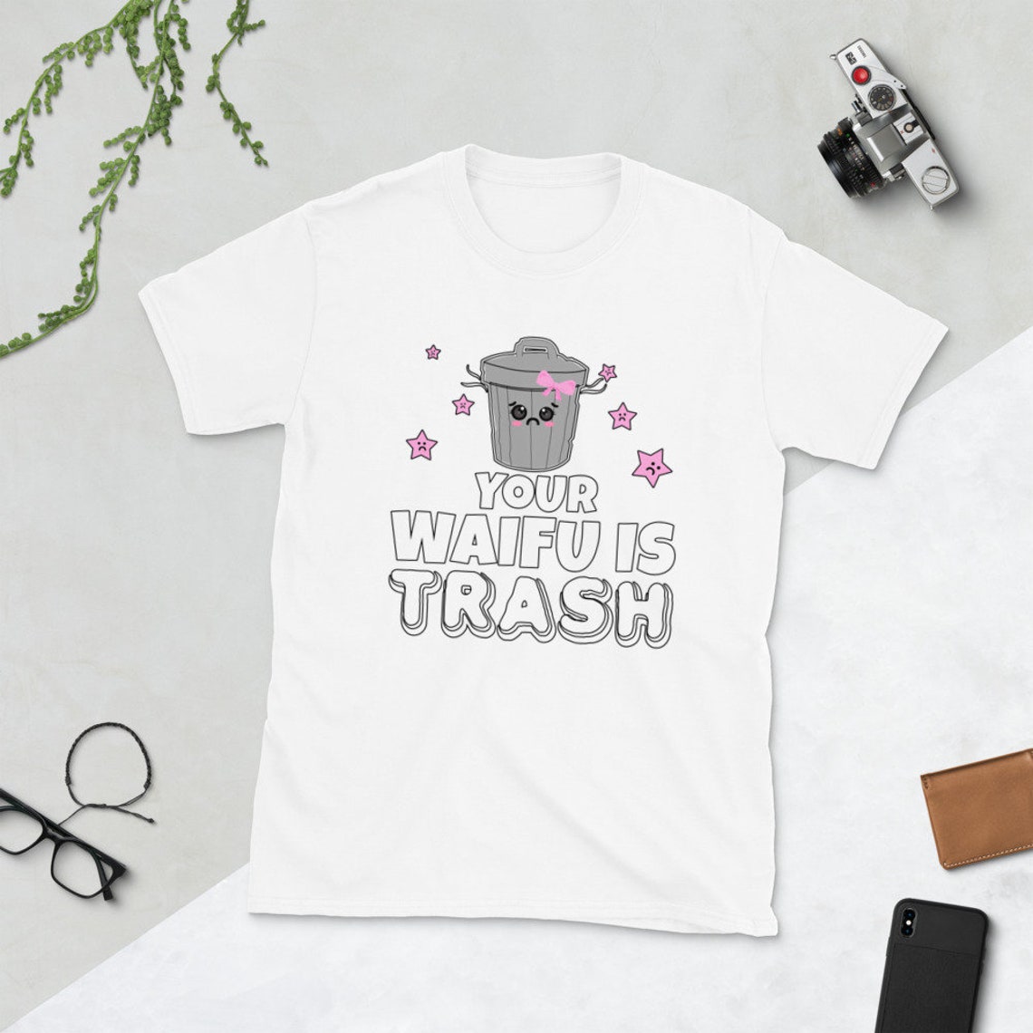 Your Waifu Is Trash Shirt Waifu Trash Shirt Funny Anime Etsy
