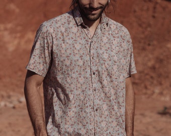 Man's shirt | Pink Floral | Designer's shirt | Man's top