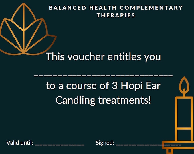 Hopi Ear Candling Treatment Course Voucher x3 Treatments Included Etsy
