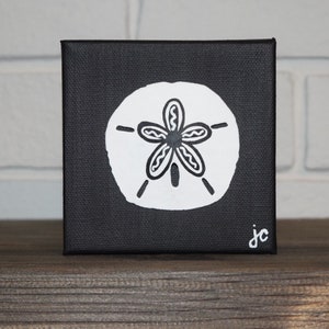 Sand Dollar Art on Mini Canvas