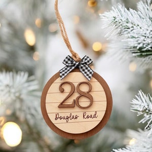 Home Adress Ornament Laser File| Svg laser file Ornament|Laser Cut File| Zipcode Ornament| Glowforge tested.