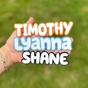 Personalized Name Cake Charm: Acrylic Birthday Party Decor