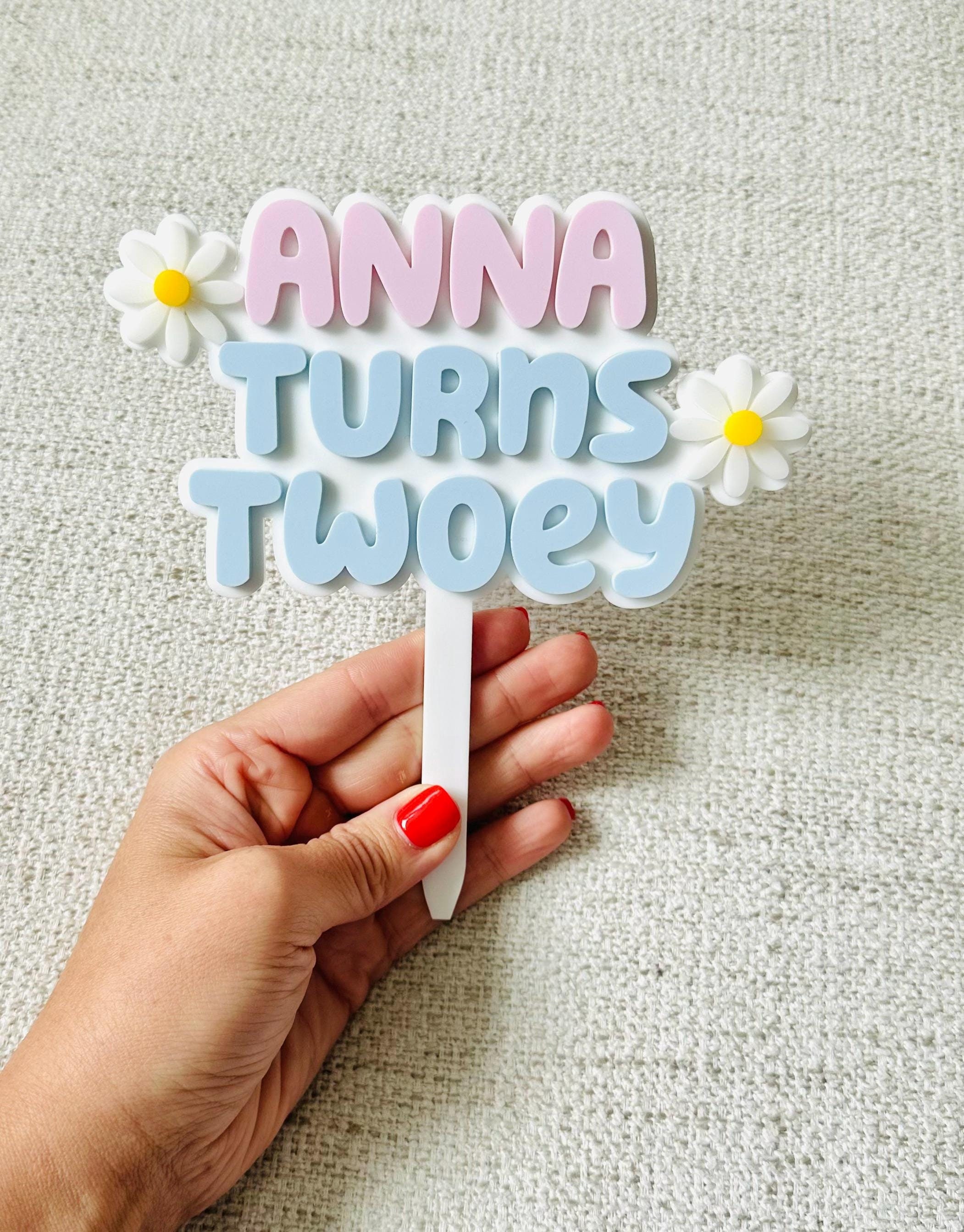 Custom Twoey Acrylic Topper