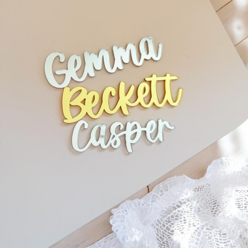 Personalized Acrylic Name Cake Charm: Laser-cut Birthday Decor - Etsy
