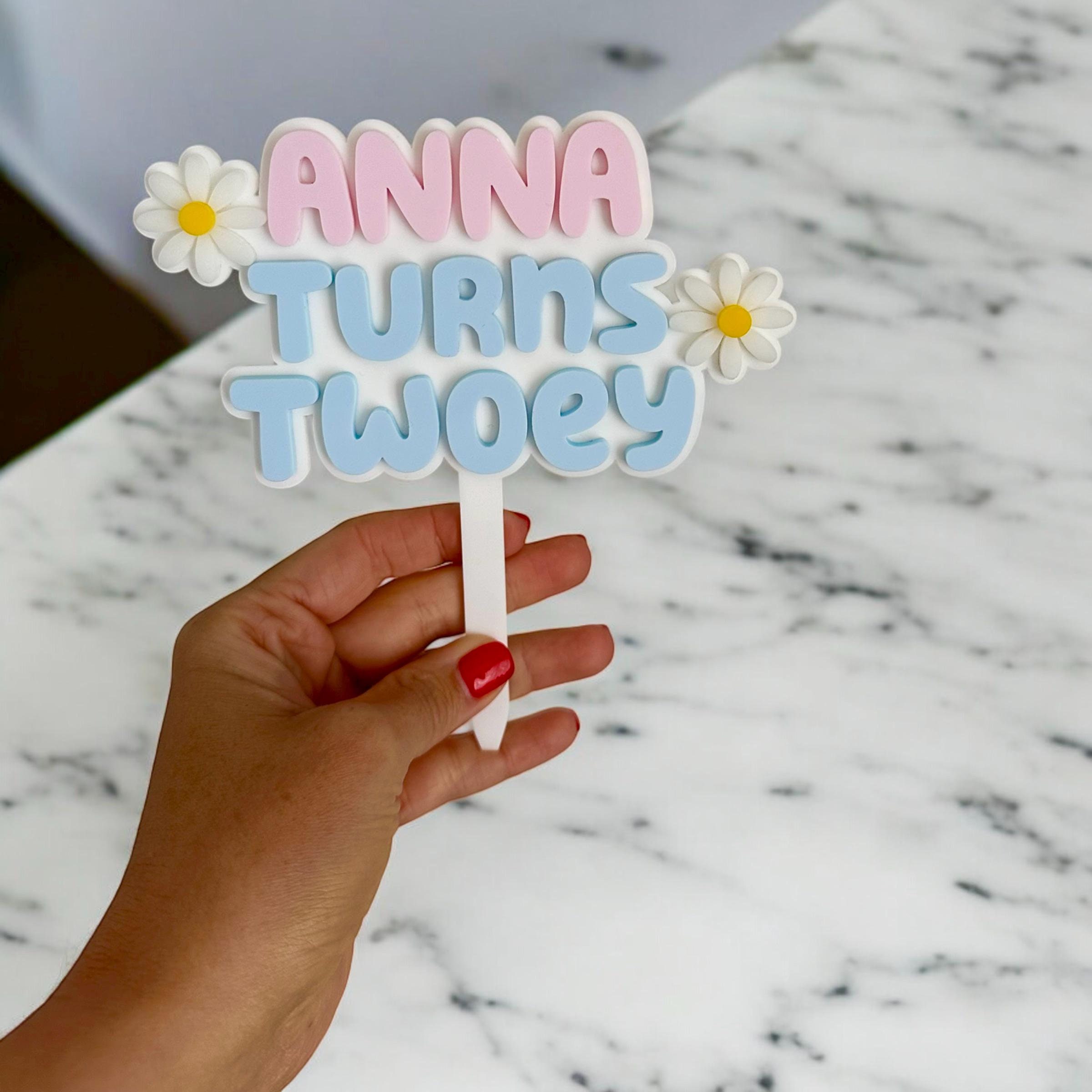 Custom Twoey Acrylic Topper