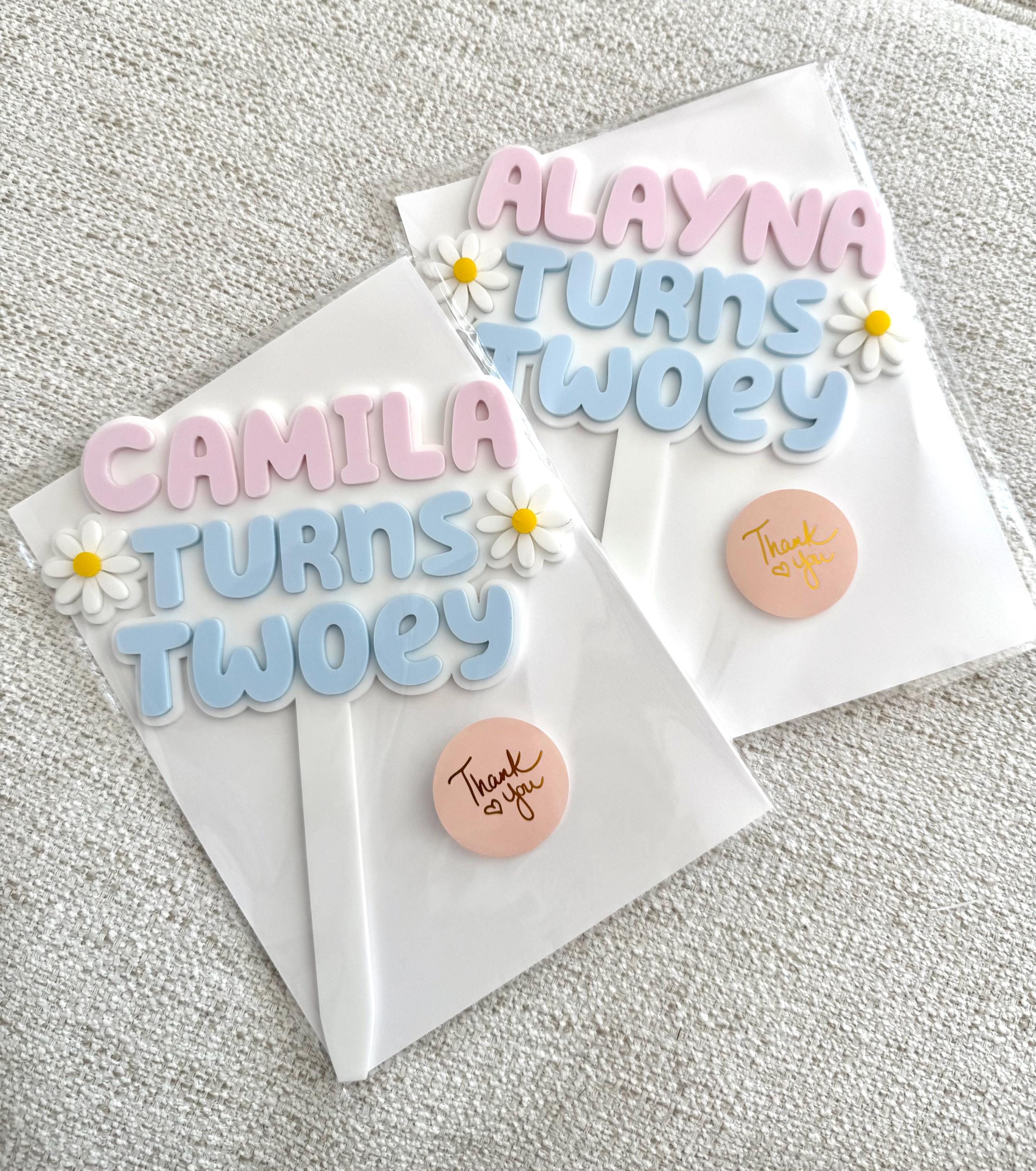 Custom Twoey Acrylic Topper
