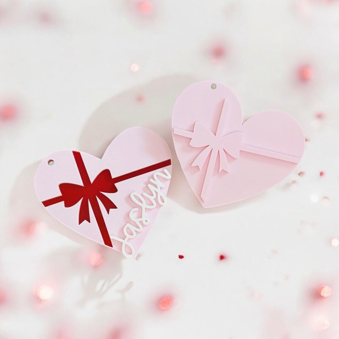 Valentine's Day Chocolate Box Tag SVG: Laser Cut Heart File - Etsy