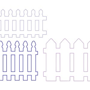 Picket Fence Laser Cut File: SVG for Glowforge (Digital Download Set of 3)