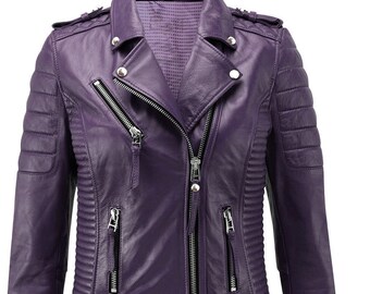 purple pleather jacket