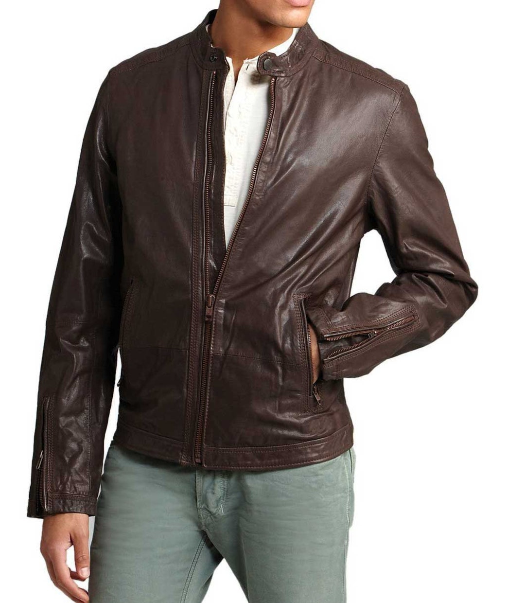 Men's Leather Jacket Stylish Handmade Motorcycle Bomber - Etsy