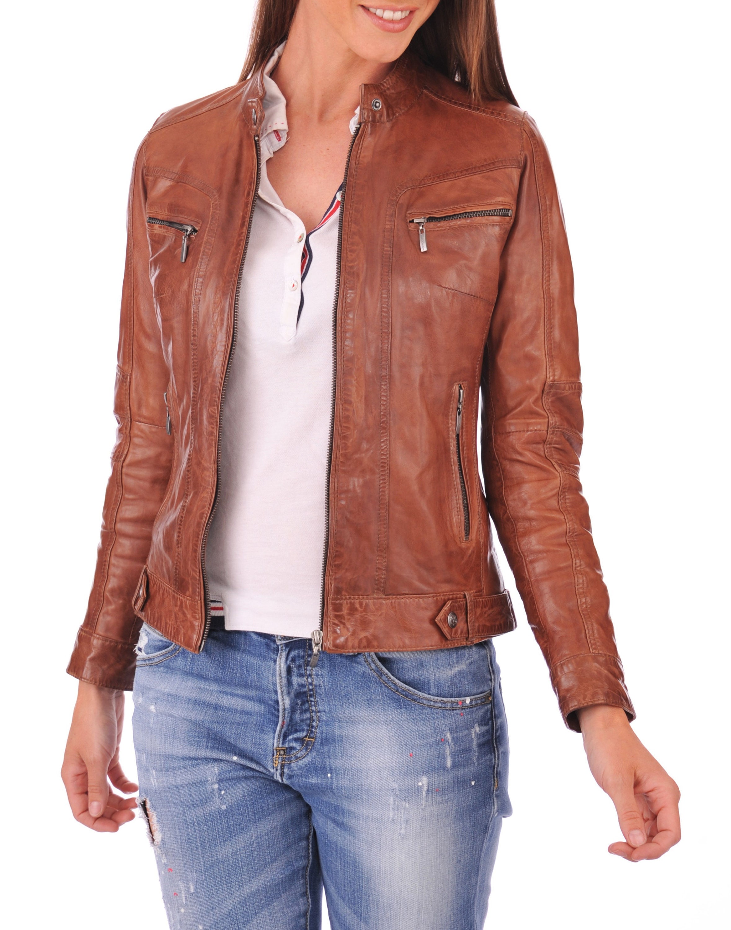 Leather Market Womens 100% Lambskin Leather Bomber Biker Jacket outfit Leather Market Womens 100% Lambskin Leather Bomber Biker Jacket outfit