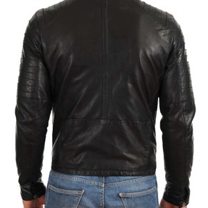 Men's Leather Jacket Stylish Handmade Motorcycle Bomber - Etsy