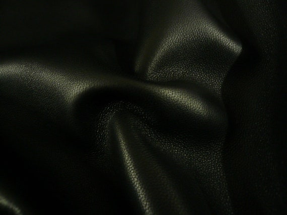 Black Genuine Leather, Real Lambskin Hides, Soft Finish Sheepskin Bookbinding  Cloth Fabric Craft Material 5-6 Sqt 0.5-0.6 Mm Get a Full Skin 