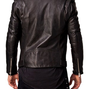Men's Leather Jacket Stylish Handmade Motorcycle Bomber - Etsy