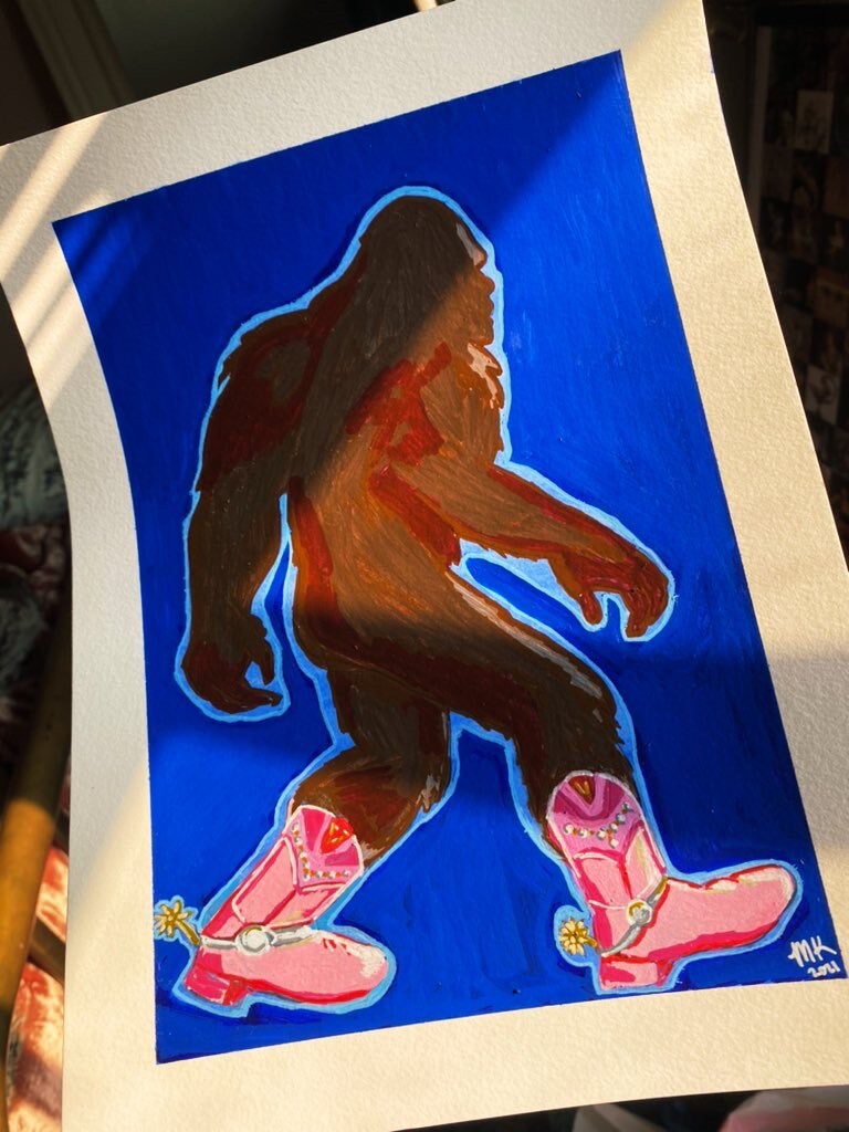 BIGFOOT Post Taube Original Stück KunstDRUCK Etsy