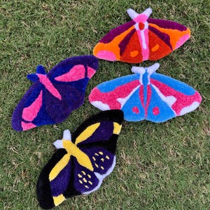 PRIDE FLAG Moth: Tufted Wall Decor