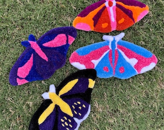 PRIDE FLAG Moth: Tufted Wall Decor