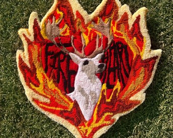 Thron des Glases inspiriert FireHeart Tufted Rug Aelin Galathynius Sarah J Maas