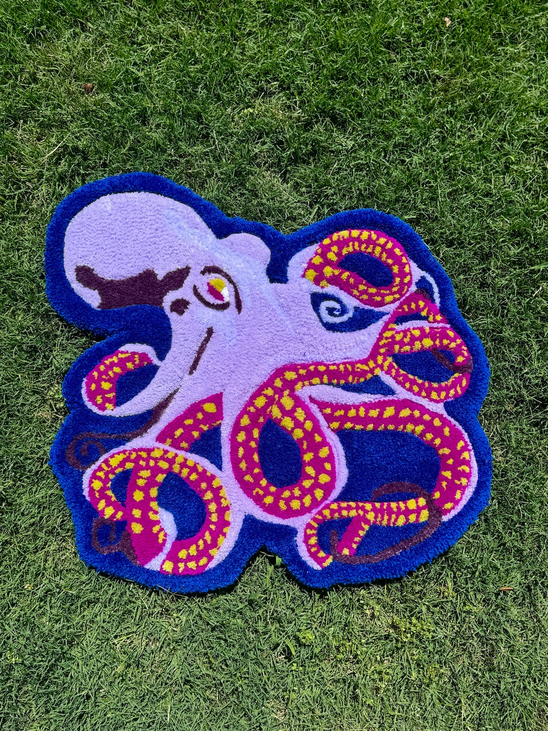 Purple Handmade Octopus Tufted Wall Hanging Nature Rug - Etsy